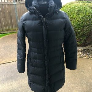 Lands End Commuter Puffy Black Coat Large 14 - 16